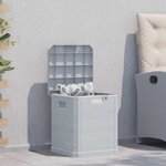 vidaXL Boîte de rangement de jardin 90 L Gris clair