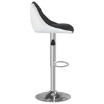 vidaXL Tabourets de bar lot de 2 noir et blanc similicuir
