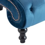 vidaXL Chaise longue Bleu Velours