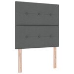 vidaXL Lit à ressorts avec matelas gris foncé 90 x 200 cm tissu