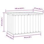 vidaXL Boîte de rangement de jardin Anthracite 109x67x65 cm