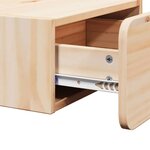 vidaXL Table de chevet Marron 39 x 34 x 16 5 cm Bois massif en pin