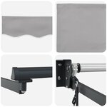 vidaXL Auvent Rétractable Gris clair 500 × 300 cm Tissu et Métal