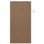 vidaXL Store de Fenêtre Géométrique Marron 110 x 220 cm Bambou