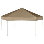vidaXL Chapiteau hexagonal et parois latérales 3 6x3 1 m taupe 220g/m²