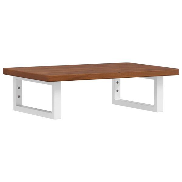 vidaXL Étagère de vasque murale acier et bois de chêne massif