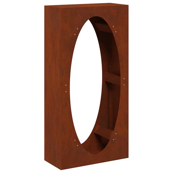 VidaXL Étagère à bois 50x23x100 cm acier résistant aux intempéries