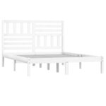 vidaXL Cadre de lit sans matelas blanc 120x190 cm bois de pin massif