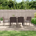 vidaXL Ensemble à manger de jardin 7 Pièces coussins résine tressée acier
