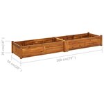 vidaXL Lit surélevé de jardin Bois d'acacia 200x50x25 cm