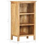 Vidaxl bibliothèque 50x35x90 cm bois solide de manguier