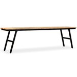 vidaXL Banc Teck de récupération et acier 160 x 35 x 45 cm