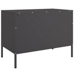 vidaXL Meubles TV 2 Pièces noir 68x39x50 5 cm acier