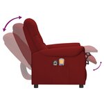 Vidaxl fauteuil de massage électrique rouge bordeaux similicuir