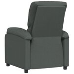 vidaXL Fauteuil inclinable Gris foncé Tissu