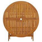vidaXL Table pliable de jardin 110 cm Bois d'acacia massif