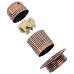 vidaXL Douilles de lampe 2 Pièces bronze rouge E27