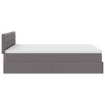VidaXL Cadre de lit ottoman avec matelas gris 140x190 cm similicuir