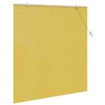 vidaXL Stores et Occultants avec des rideaux Jaune 150 x 160 cm Bambou