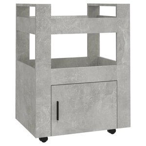 vidaXL Chariot de cuisine Gris béton 60x45x80 cm Bois d'ingénierie