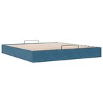 vidaXL Cadre de lit ottoman sans matelas bleu foncé 200x200 cm velours