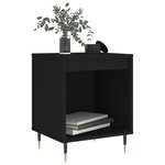 vidaXL Table de chevet Noir 40x35x50 cm Bois d’ingénierie