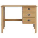 vidaXL Bureau avec tiroirs HILL Marron miel 100 x 45 x 74 cm