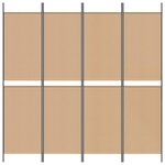 vidaXL Paravent à 4 panneaux Beige 200 x 200 cm Tissu