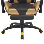 vidaXL Chaise de Gaming Doré 70 x 71 x 136 cm Simili cuir
