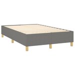 vidaXL Sommier à lattes de lit et matelas et LED Gris foncé 120x200 cm