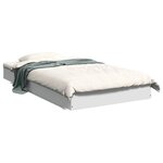 vidaXL Cadre de lit blanc 100x200 cm bois d'ingénierie