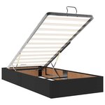 VidaXL Cadre de lit ottoman avec matelas noir 160x200 cm similicuir