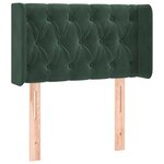 vidaXL Tête de lit à LED Vert foncé 83x16x78/88 cm Velours