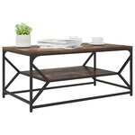 vidaXL Table basse Chêne fumé 90 x 50 x 40 cm