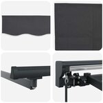 vidaXL Auvent rétractable manuel Anthracite 2 5 x 2 m