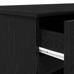 vidaXL Bureau avec porte Chêne noir 140 x 49 x 76 cm Bois d'ingénierie