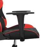 vidaXL Chaise de jeu de massage Noir et rouge Similicuir