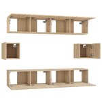 vidaXL Ensemble de meubles TV 6 Pièces Chêne sonoma Bois d'ingénierie