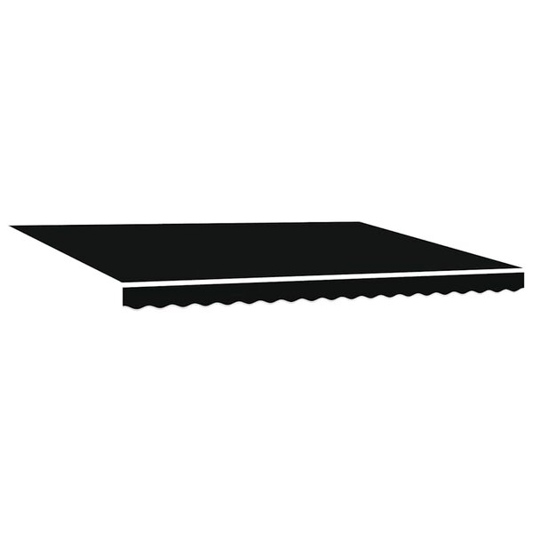 vidaXL Auvent Rétractable Noir 450 × 350 cm tissu