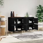 vidaXL Buffets 2 Pièces noir 60x35x70 cm bois d'ingénierie