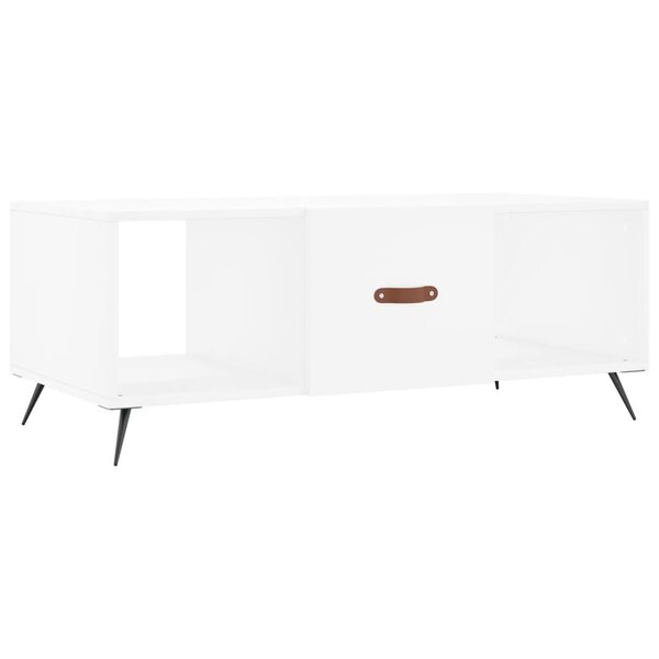 vidaXL Table basse blanc 102x50x40 cm bois d'ingénierie