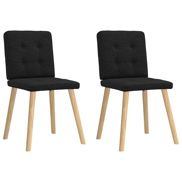 vidaXL Chaises à manger lot de 2 noir tissu