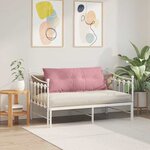 vidaXL Coussin de Dos Rose 120 x 50 cm Tissu en velours côtelé