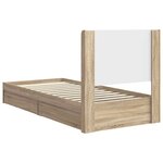 vidaXL Cadre de lit avec rangement et tête de lit Chêne Sonoma