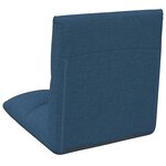 vidaXL Fauteuil de sol ajustable Bleu Tissu