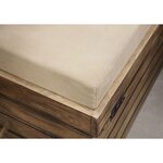 Coffre banc zigzag en manguier et coton