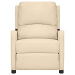 Vidaxl fauteuil inclinable électrique crème tissu