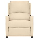 vidaXL Fauteuil inclinable électrique Crème Tissu