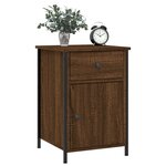 vidaXL Tables de chevet 2Pièces Chêne marron 40x42x60cm Bois d'ingénierie