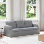 vidaXL Canapé Gris clair 201 x 80 x 85 cm tissu